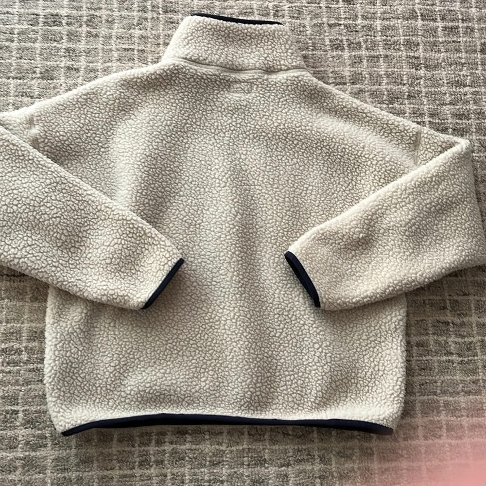 J. Crew Polartec® sherpa fleece half-snap pullover, medium